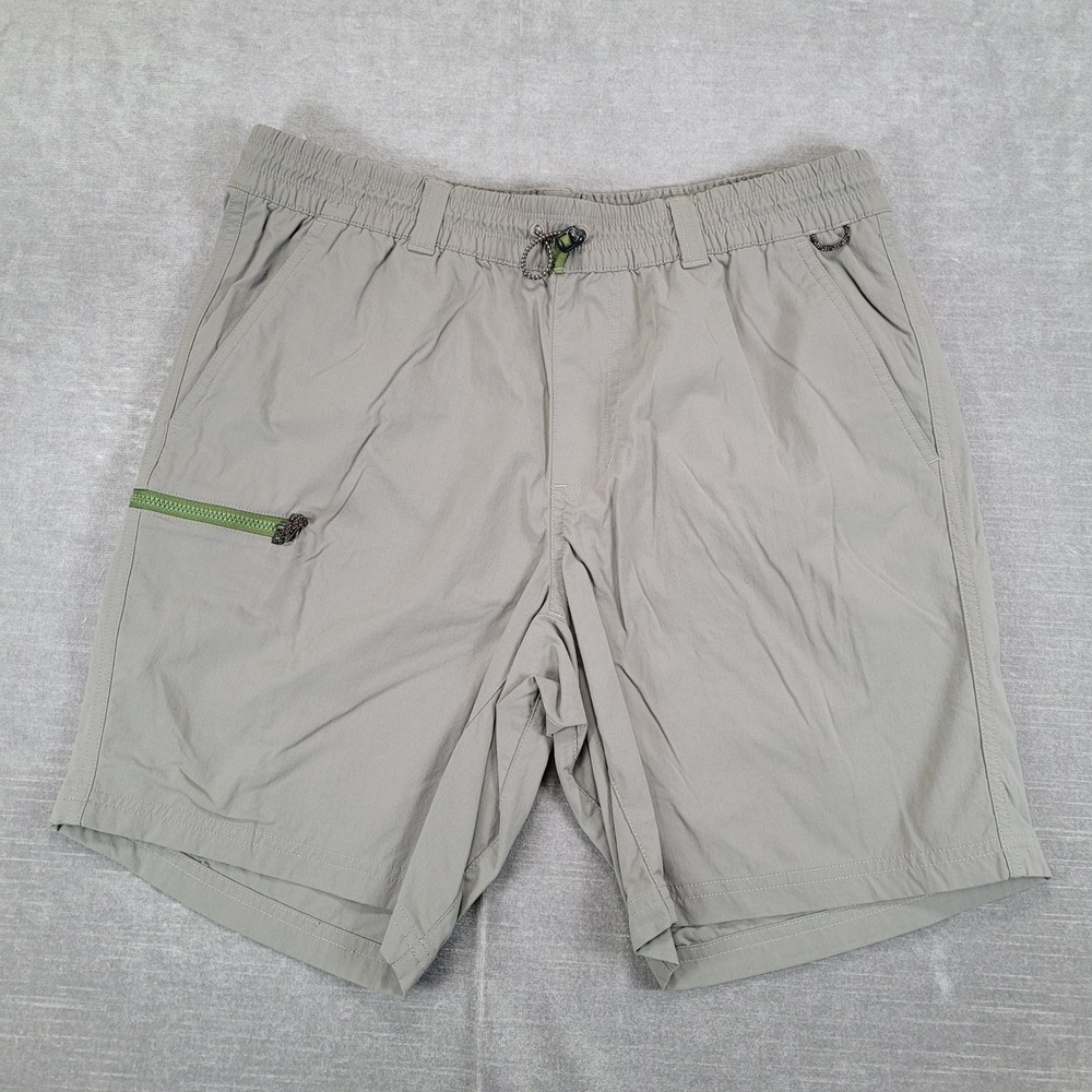 REI Co Op Mens Medium Gray Outdoor Hiking‎ Shorts Elastic Waist Drawstring